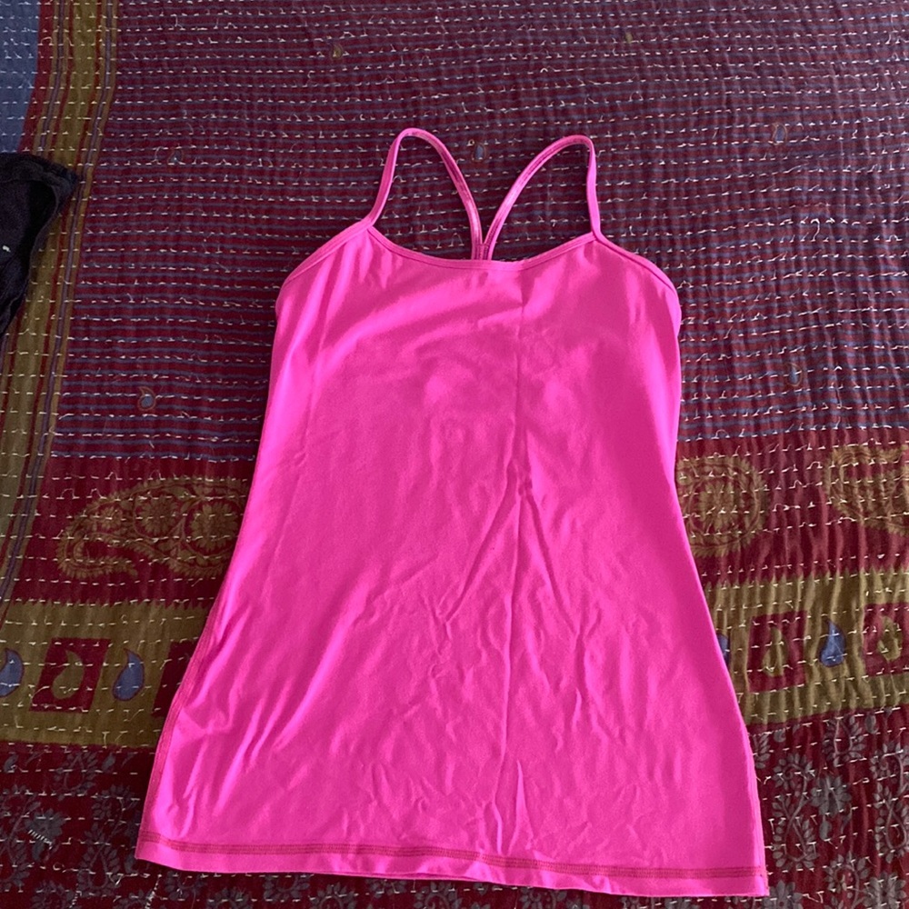 lululemon pink flow y tank